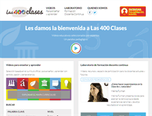Tablet Screenshot of las400clases.com